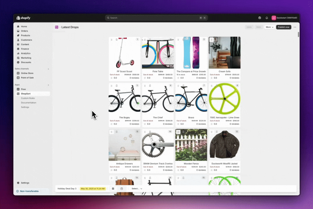 ShopSort visual merchandising preview